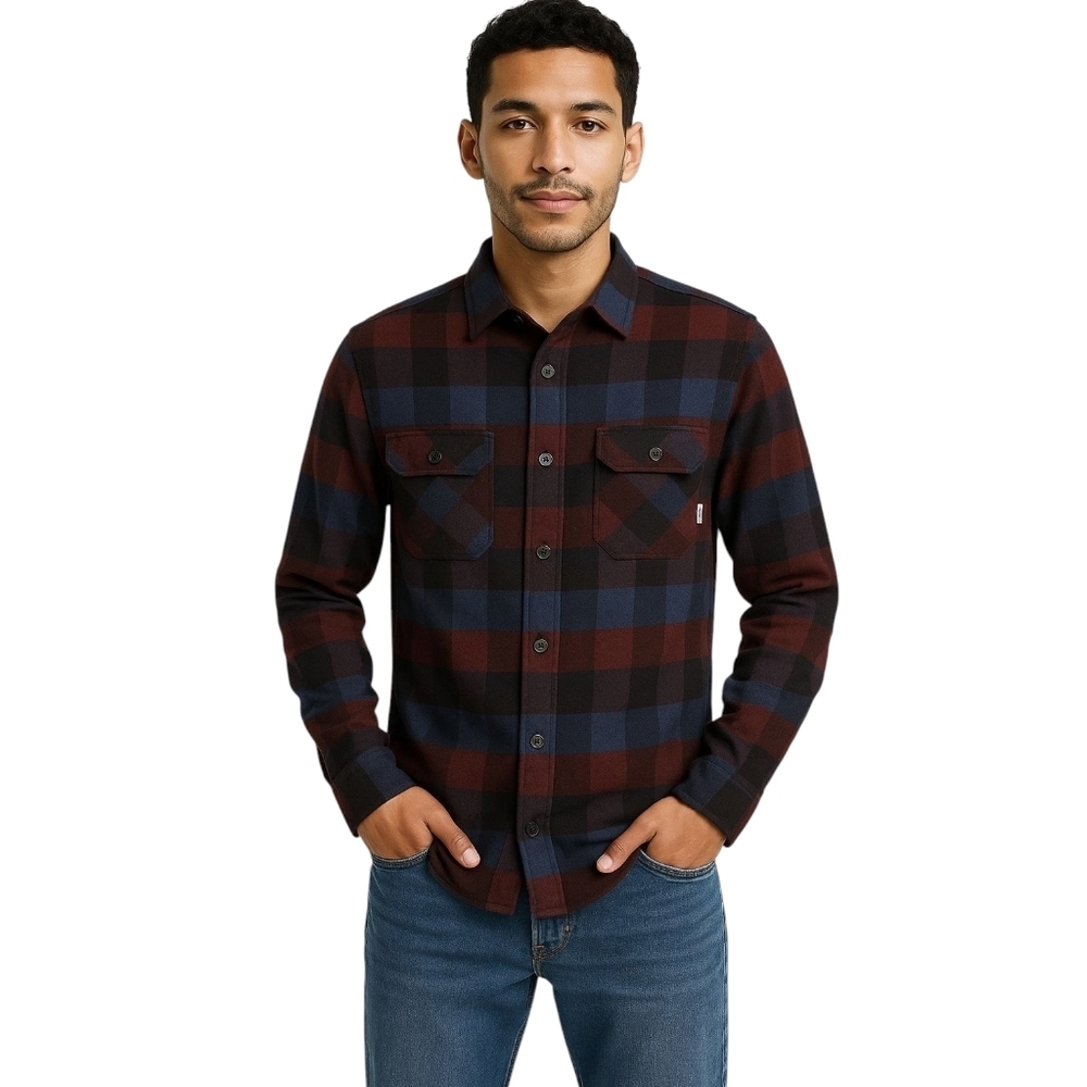 Vans Plaid Flannel Button Down Unisex Blue Red Skate - Sz XS Open To Offers